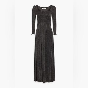 Diane Von Furstenberg Shimmering Black Gael Evening Dress